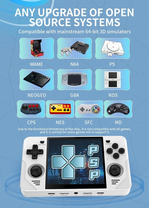 Powkiddy RGB30 Handheld Game Console 16GB TF Card White