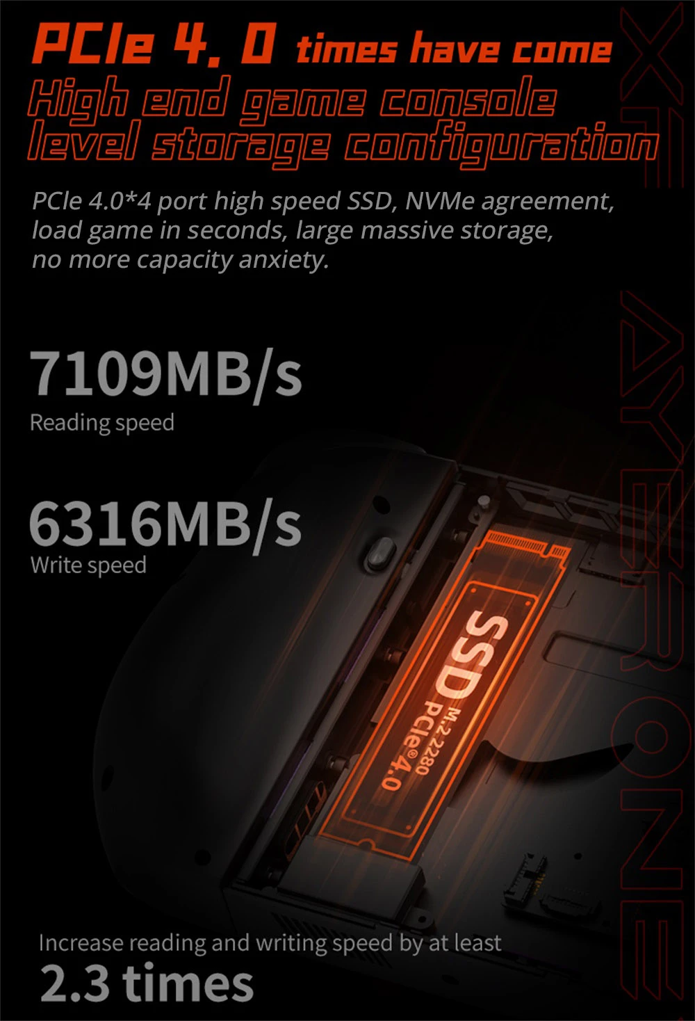 One Netbook OneXPlayer 2 Pro 5 in 1 Handheld Gaming PC 8.4'' 2K IPS Screen AMD Ryzen 7 7840U 32GB LPDDR5 1TB RAM M.2 Windows 11 US - Black