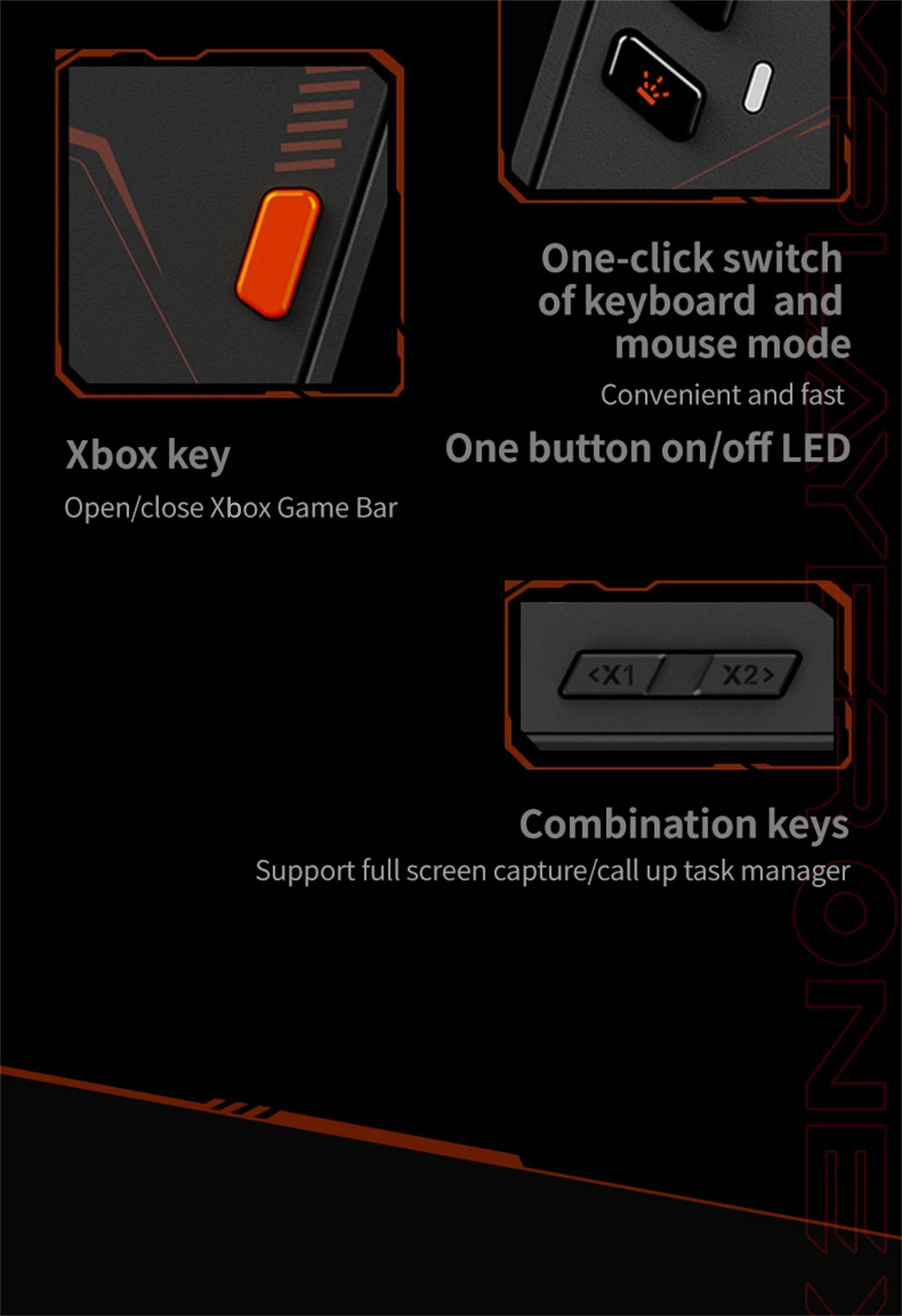 One Netbook OneXPlayer 2 Pro 5 in 1 Handheld Gaming PC 8.4'' 2K IPS Screen AMD Ryzen 7 7840U 32GB LPDDR5 1TB RAM M.2 Windows 11 US - Black