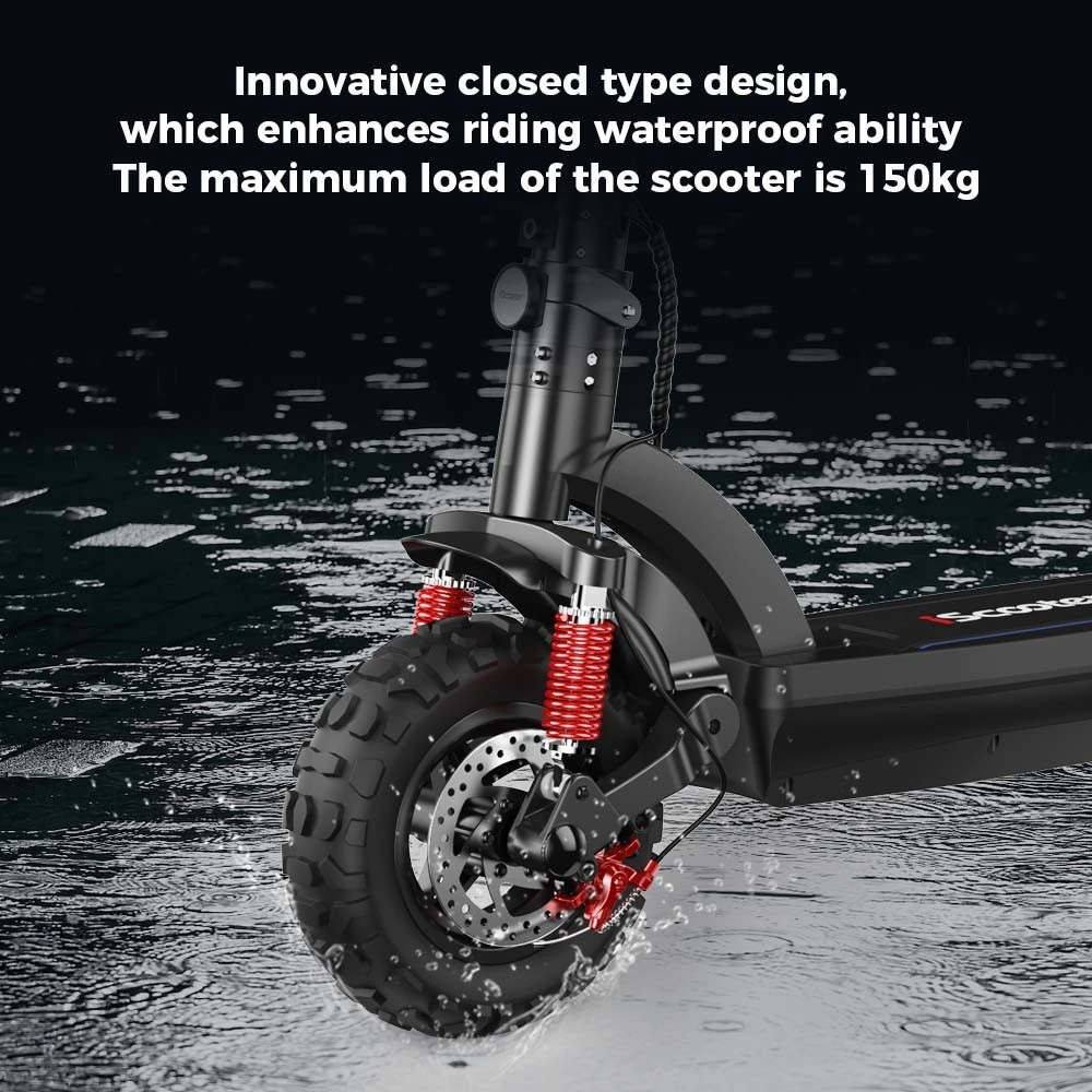 IScooter iX6 Scooter électrique 11'' pneu tout-terrain pneumatiques 1000W moteur arrière 45 km/h vitesse Max 48V 17.5Ah batterie autonomie 40-45km