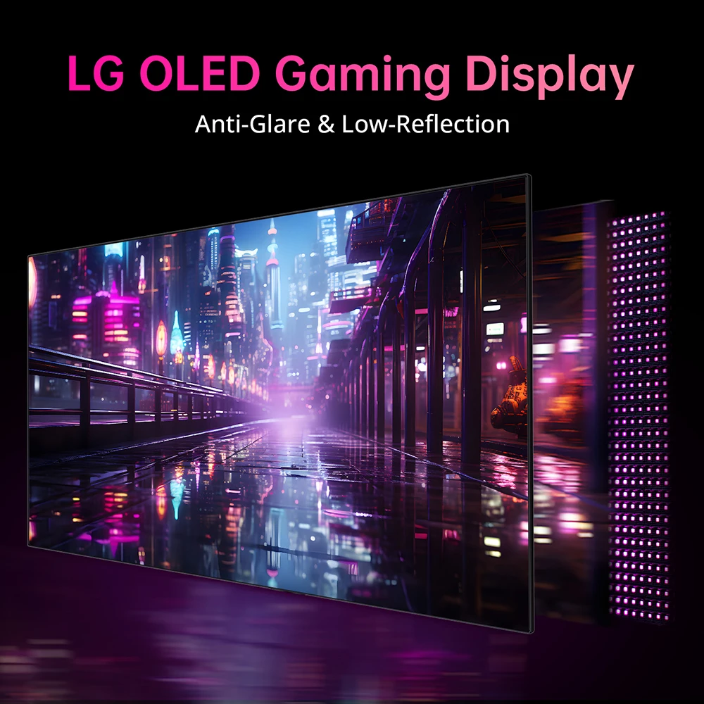 KTC G27P6 27-inch LG OLED Gaming Monitor, 2560x1440 16:9 240Hz Refresh Rate, 1500000:1 Constrast Ratio, 136% sRGB HDR10 0.03ms GTG Response Time, Low Blue FreeSync&G-Sync, 3xUSB3.0 2xHDMI2.0 DP1.4 Type-C, Built-in Speakers KVM 65W Reverse Charge VESA