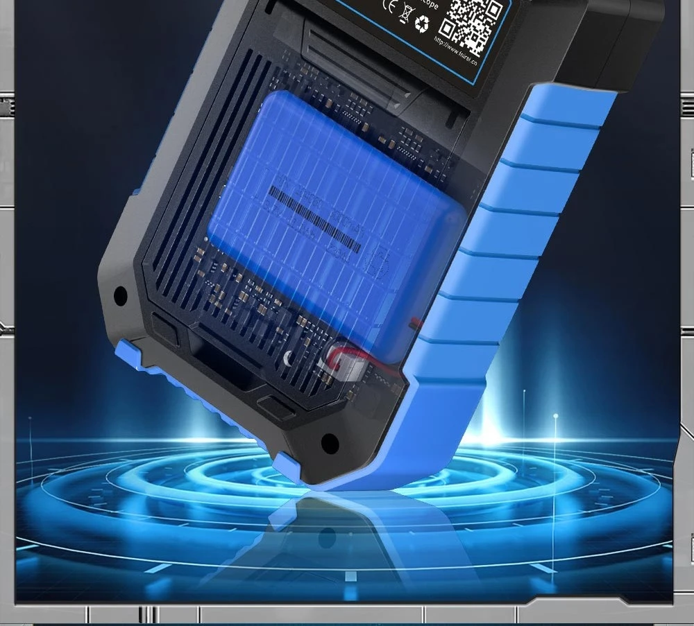 FNIRSI DPOX180H Digital Phosphor Oscilloscope 2 in 1 Dual-channel, 180MHz Bandwidth, DDS Signal Generator, US Plug - Blue