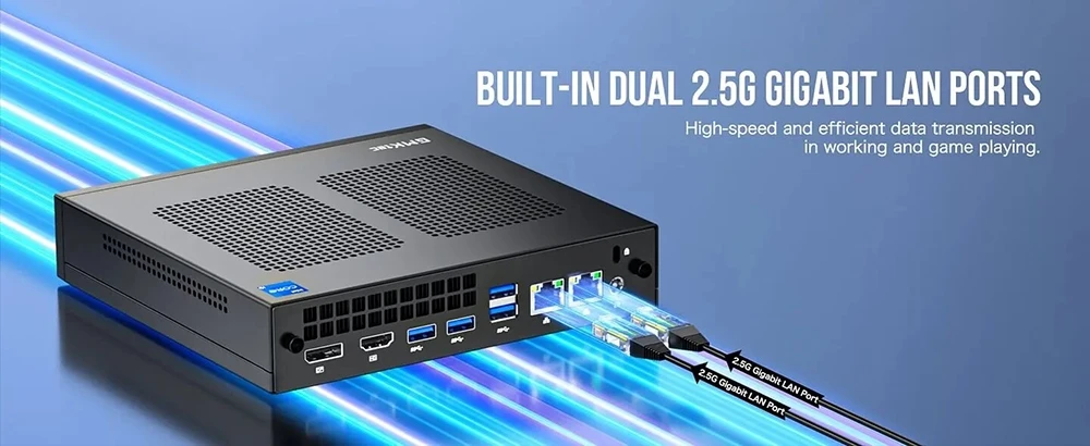 GMKtec M4 Intel Core i9-11900H Mini PC, 32GB DDR4 1TB SSD, Window 11 Pro, WiFi 6, BT5.2, USB3.2, Triple HD 4K - EU Plug
