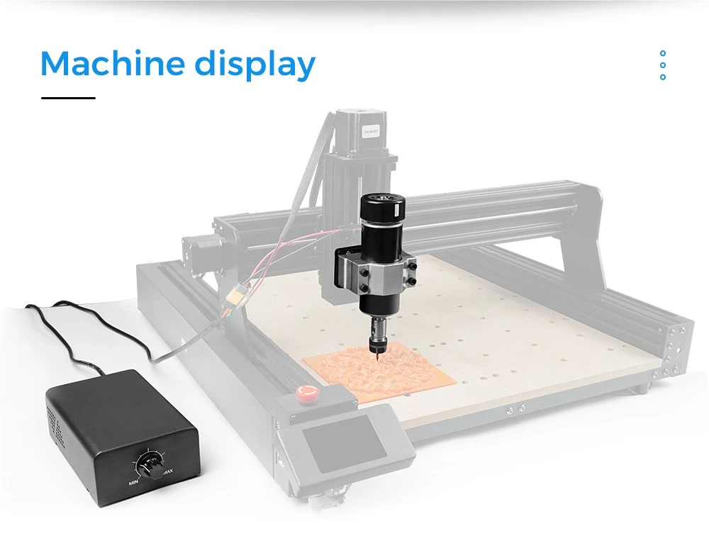 TWO TREES 500W Air Cooled Spindle Motor Set for CNC Engraving Machine, 48VDC, 0.6 Nm Torque - EU Plug