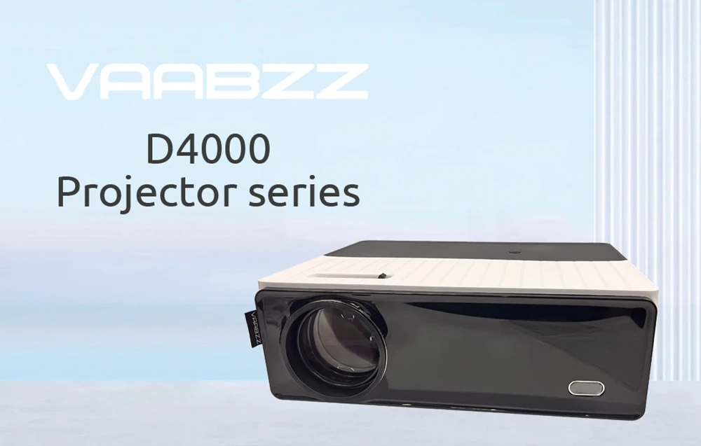 VAABZZ D4000 LCD Projector 120W LED 600ANSI 4K HD 1080P 2*Speaker 2.4G/5G WiFi Bluetooth 4.0