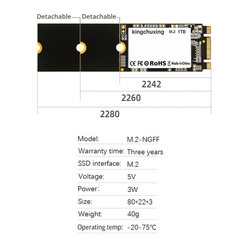 Kingchuxing SSD M2 Sata M.2 NGFF 1TB Solid State Drive