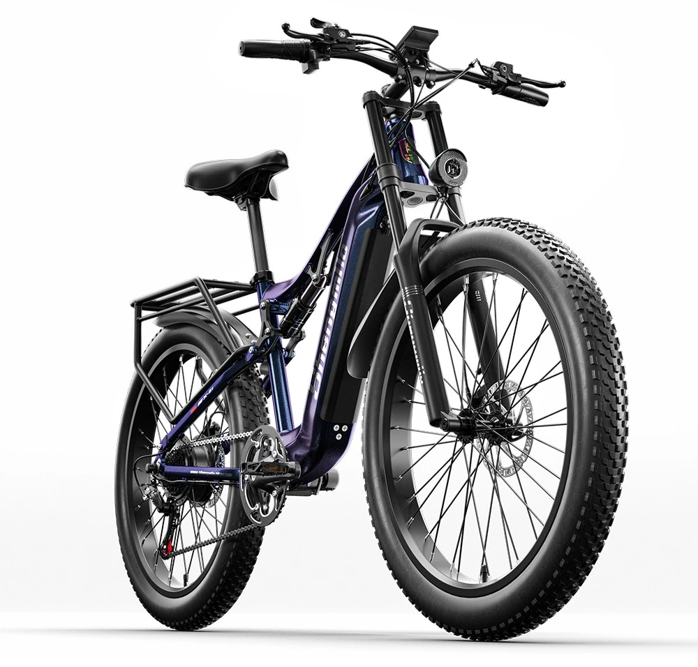 2023 Novi Shengmilo MX03 Električni brdski bicikl 26*3.0 inča Fat Tire 500W Bafang motor 40km/h Maksimalna brzina 48V 15Ah Baterija 180kg Opterećenje SHIMANO 7-brzinski mjenjač Dvostruka hidraulička disk kočnica