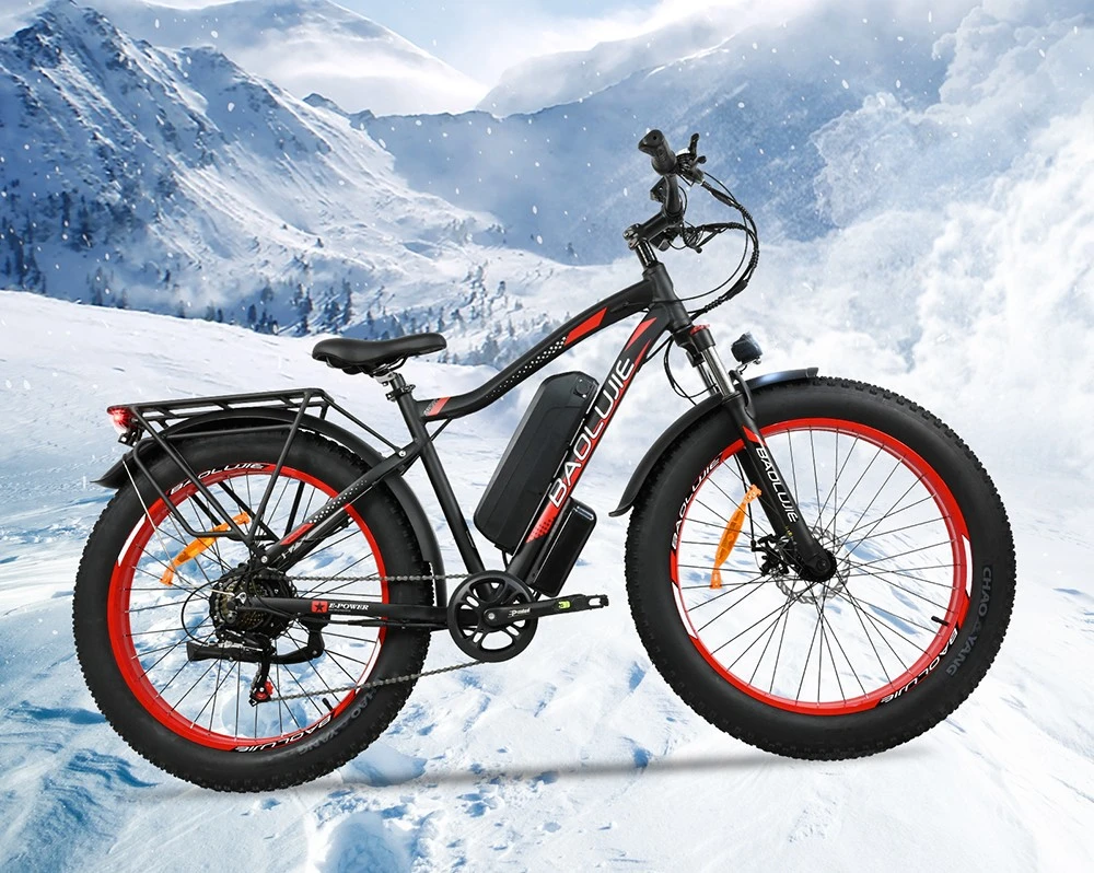 BAOLUJIE DP2619 Electric Bike, 26*4.0inch Fat Tire 750W Motor 48V 13Ah Battery 45km/h Max Speed 45km Max Range SHIMANO 7-speed LCD Display - Blue