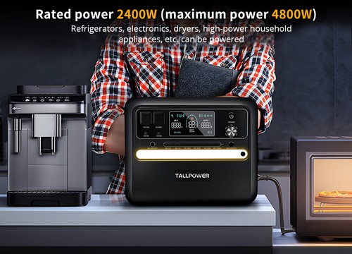 TALLPOWER V2400 Power Station + TP200 200W Solar Panel