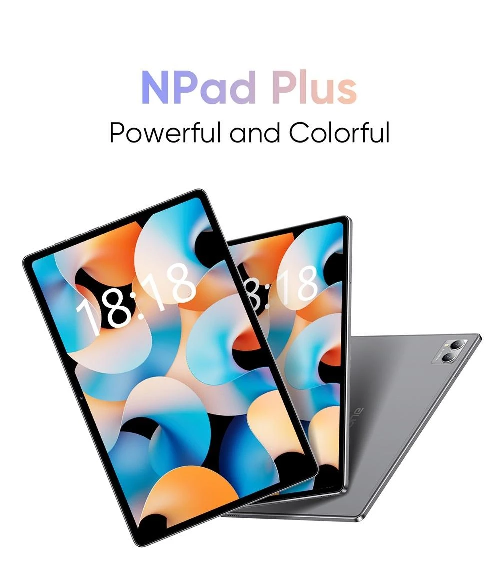 N-one NPad Plus Android 13 Tablet PC, MTK8183 Octa Core 2.0GHz, 8GB+128GB, 10.36'' Full Display 2000x1200 2K Incell FHD IPS Screen 300Nits Brightness, 500g Light, Dual WiFi Camera BT5.0, Type-C Micro SD, GPS BDS GLONASS Galileo A-GPS with Case & Film