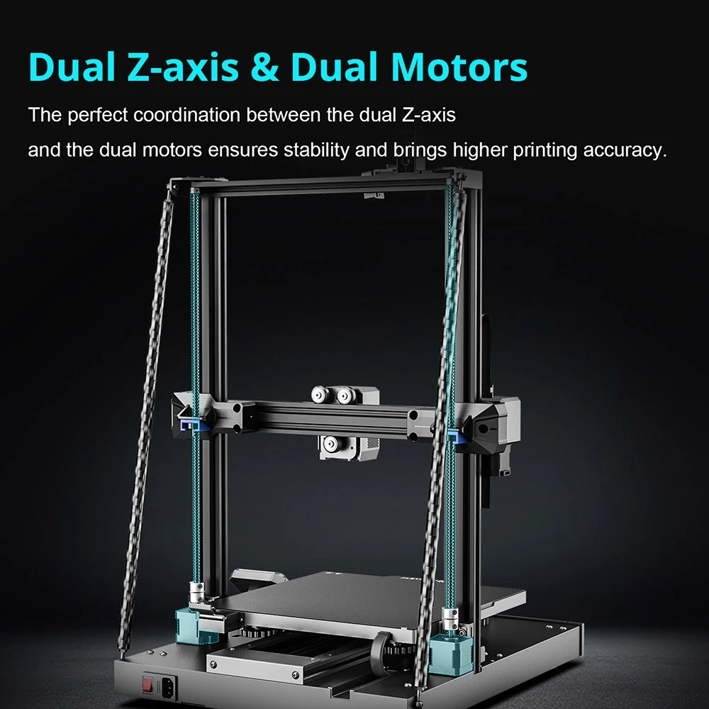 Artillery Sidewinder X3 Plus Imprimante 3D, mise à niveau automatique, vitesse d'impression maximale de 300 mm/s, extrudeuse directe à double engrenage, buse de nettoyage automatique, carte mère STM32 bits, éclairage supérieur, 300 x 300 x 400 mm