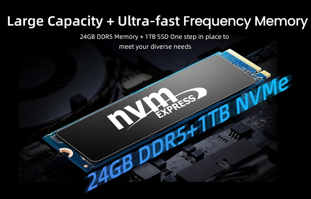 BMAX B8 Pro Mini PC, Intel Core i7-1255U Processor Up to 4.7GHz 10 Cores, 24GB DDR5 RAM 1TB NVMe SSD, WiFi 6 Bluetooth 5.2, 2*HDMI+1*Type-C 4K@60Hz Triple Display, 2*USB3.0 2*USB2.0 - EU