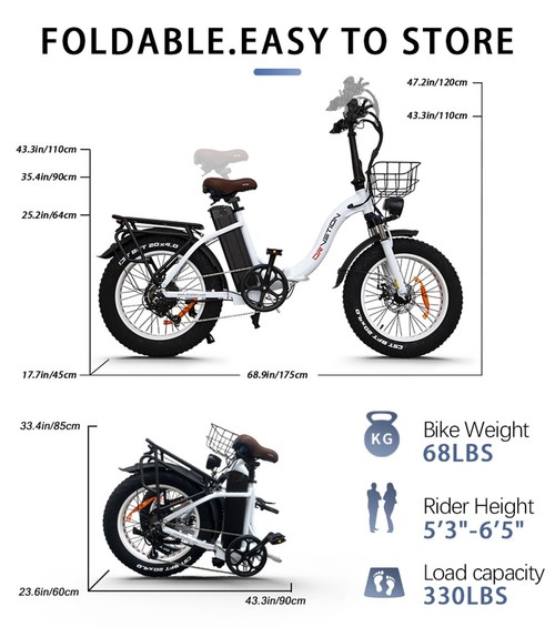 DRVETION CT20 kokkupandav elektrijalgratas 20 * 4,0 tolli rasvarehv 750 W mootor 48 V 20 Ah aku 45 km/h Max Speed ​​​​Ketaspidur SHIMANO 7 käiku