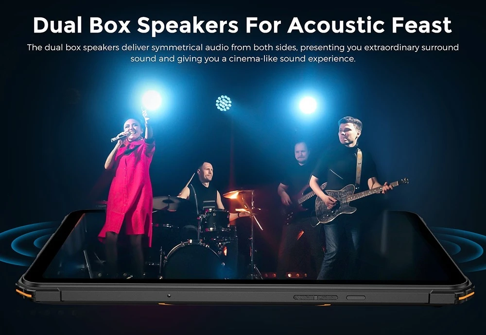 Защищенный планшет FOSSiBOT DT1 Lite с экраном 10,4 дюйма, MT8788, восьмиядерный процессор, 2,0 ГГц, Android 13, дисплей Full HD 2K, сенсорный экран IPS Incell, 4 ГБ ОЗУ, 64 ГБ встроенной памяти, камера 13 МП + 5 МП, 2,4G/5G WiFi Bluetooth 5.0, быстрая зарядка 18 Вт, IP68 И IP69K водонепроницаемый, разблокировка Face ID — черный