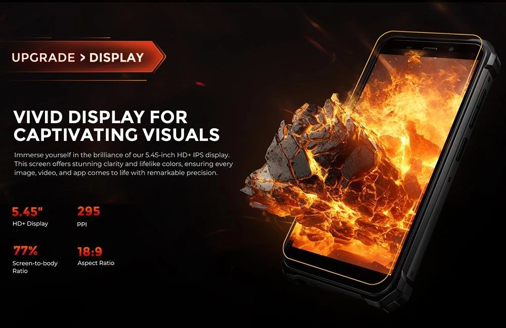 FOSSiBOT F101 PRO Rugged Smartphone, 8GB+128GB, AI Triple Camera, 1.32 inch Rear Screen, 10600mAh Large Battery, Fingerprint/Face Unlock, 5.45 inch HD+ IPS Screen, Android 13.0 - Leather