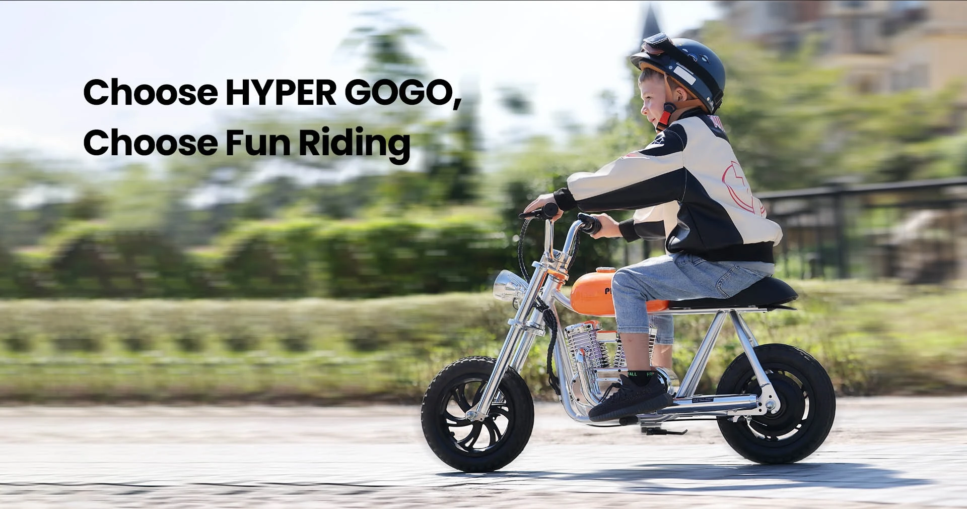 HYPER GOGO Pioneer 12 Plus with App Electric Motorcycle for Kids, 24V 5.2Ah 160W with 12'x3' Tires, 12KM Top Range - Blue
