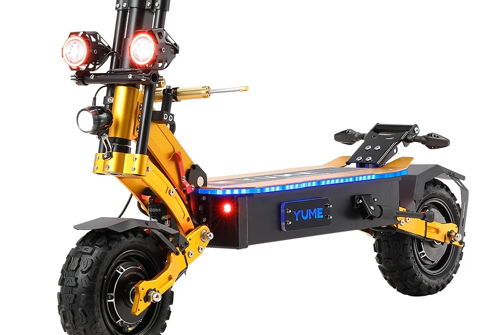 YUME X11+ Electric Scooter, 3000W*2 Motor 60V 30Ah Battery 11-inch Off-road Fat Tires 50mph Max Speed 60miles Range EBS Front & Rear Hydraulic Disk Brakes LCD Display