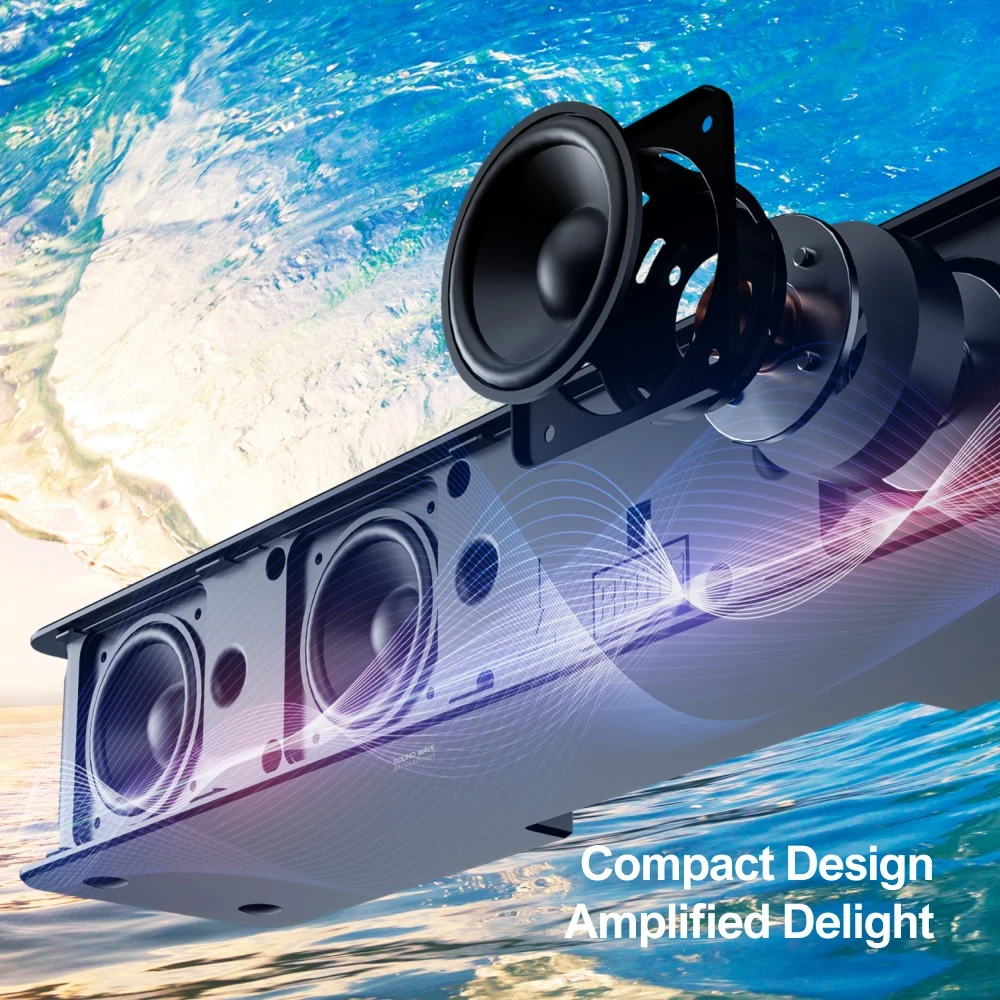 Ultimea Poseidon D60 Kit altoparlanti subwoofer soundbar, Dolby Atmos 5.1, livello surround regolabile, modalità multiple