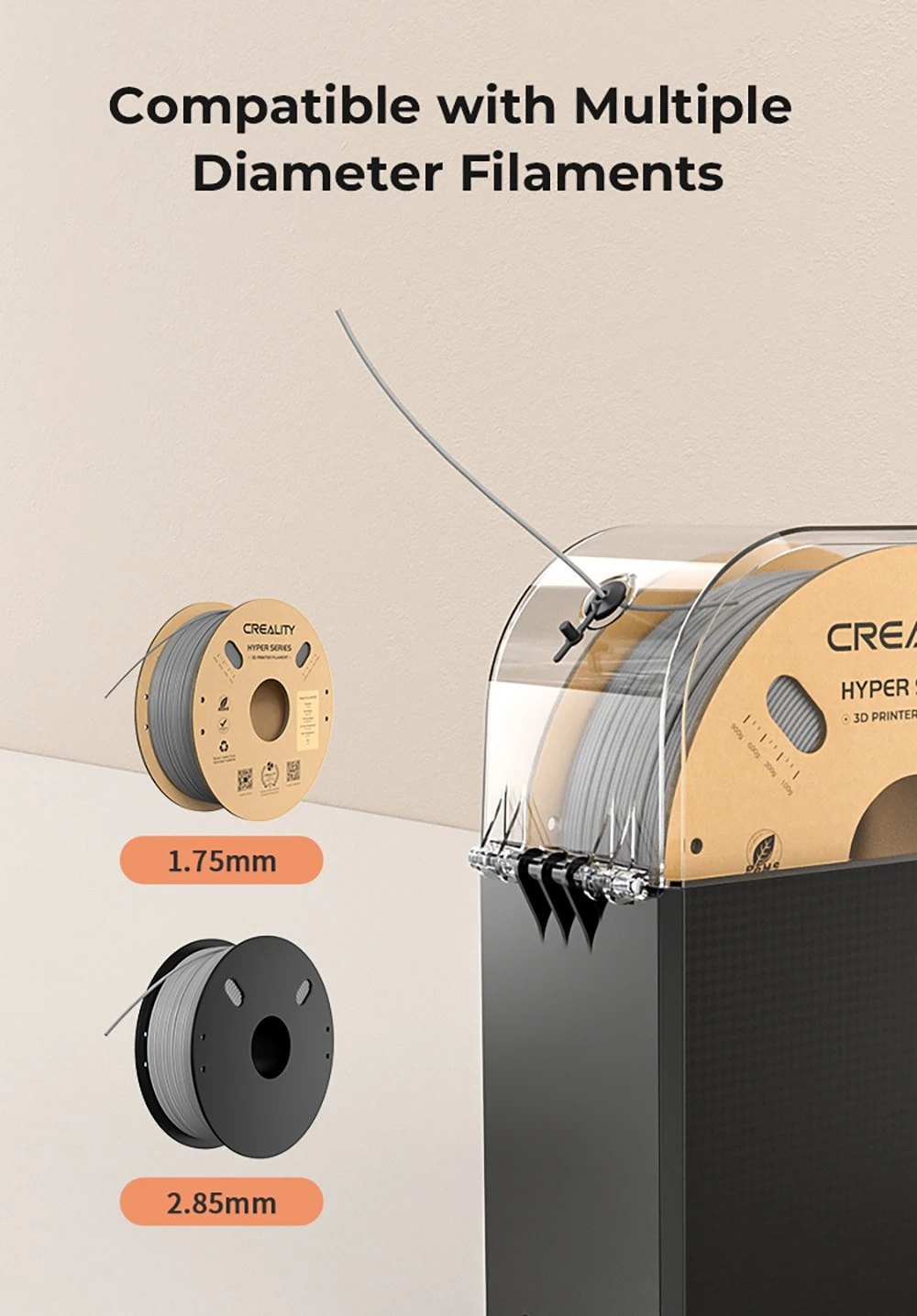 Creality Filament Dryer Box 2.0, Adjustable Temperature, 24h Timer, Humidity Monitoring