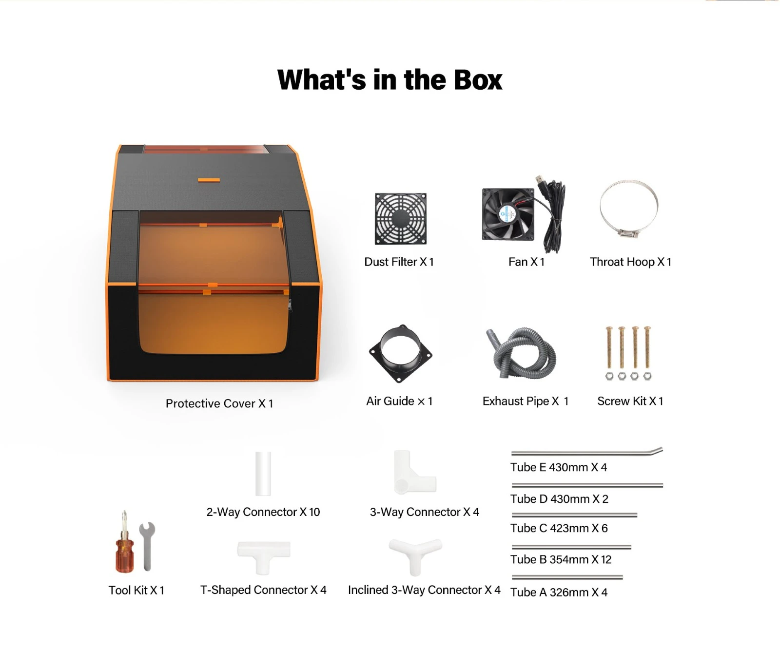 Mecpow FC3 Boîtier de graveur laser surdimensionné 1300 x 730 x 460 mm, ignifuge, avec fenêtre de visualisation et tuyau d'échappement du ventilateur