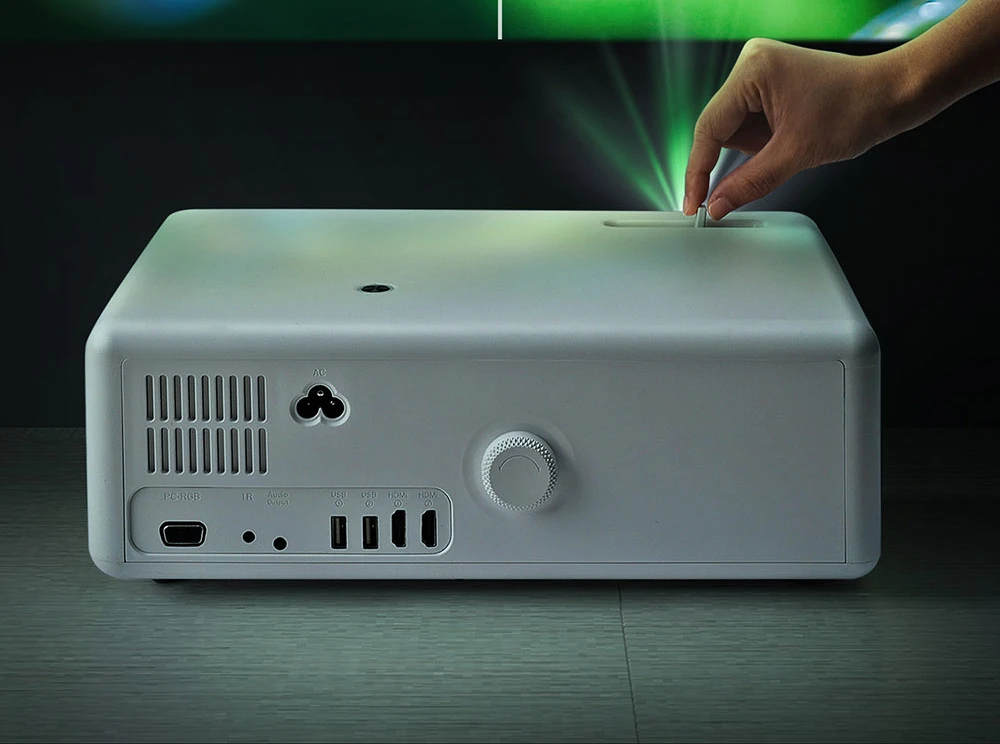 VIVIBRIGHT D5000 Projector, 1080P HD 600 ANSI Lumens Vertical Keystone Correction 10W Speaker