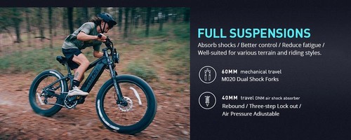 Vitilan T7 Mountain Electric Bike, 26 x 4,0 Zoll CST Fat Tires, 750 W Bafang Motor, 48 V 20 Ah Akku, 28 mph Höchstgeschwindigkeit, 80 Meilen maximale Reichweite, LCD-Display mit Hintergrundbeleuchtung, hydraulische Scheibenbremsen vorne und hinten, SHIMANO 8-Gang - Gelb