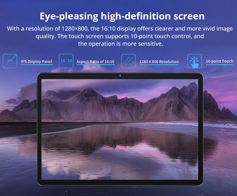 BMAX MaxPad i9 Plus Tablet, 10.1-inch 1280x800 16:10 IPS Touch Screen, RK3562 Quad Core 1.8GHz, 8GB(4GB+4GB Expand) RAM 64GB ROM, 2.4/5GHz Wi-Fi 6, BT5.0, 2MP+5MP Cameras, Type-C Micro SD 3.5mm Headset Jack, 5000mAh Battery, Android 12 Multi-language