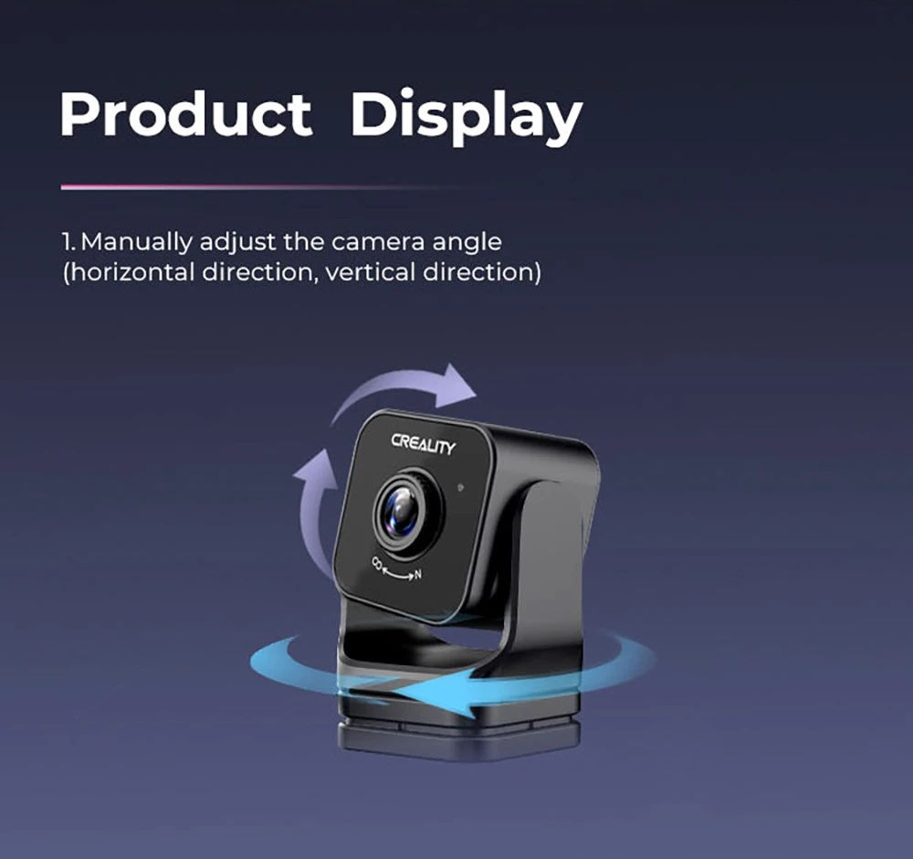 Creality Nebula Camera, 1920x1080 Resolution, Real-time Monitoring, Time-lapse Filming, Adjustable Focus, for Creality Sonic Pad / Nebula Pad / Ender-3 V3 KE / CR-10 SE