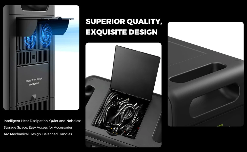 FOSSiBOT F2400 Portable Power Station + FOSSiBOT SP200 18V 200W Foldable Solar Panel, 2048Wh/640000mAh LiFePO4 Battery, 2400W(4600W Peak) Solar Generator, 3xAC RV Car USB Type-C QC3.0 PD DC5521 Pure Sine Wave Full Outlets, 1.5 Hours Fast Charging