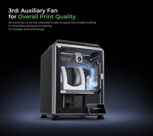 Creality K1C 3D Printer, 600mm/s Max Speed, AI Camera, Quick Swap Nozzle, All Metal Extruder, Prints Carbon Fiber, Air Filter and Silent Mode