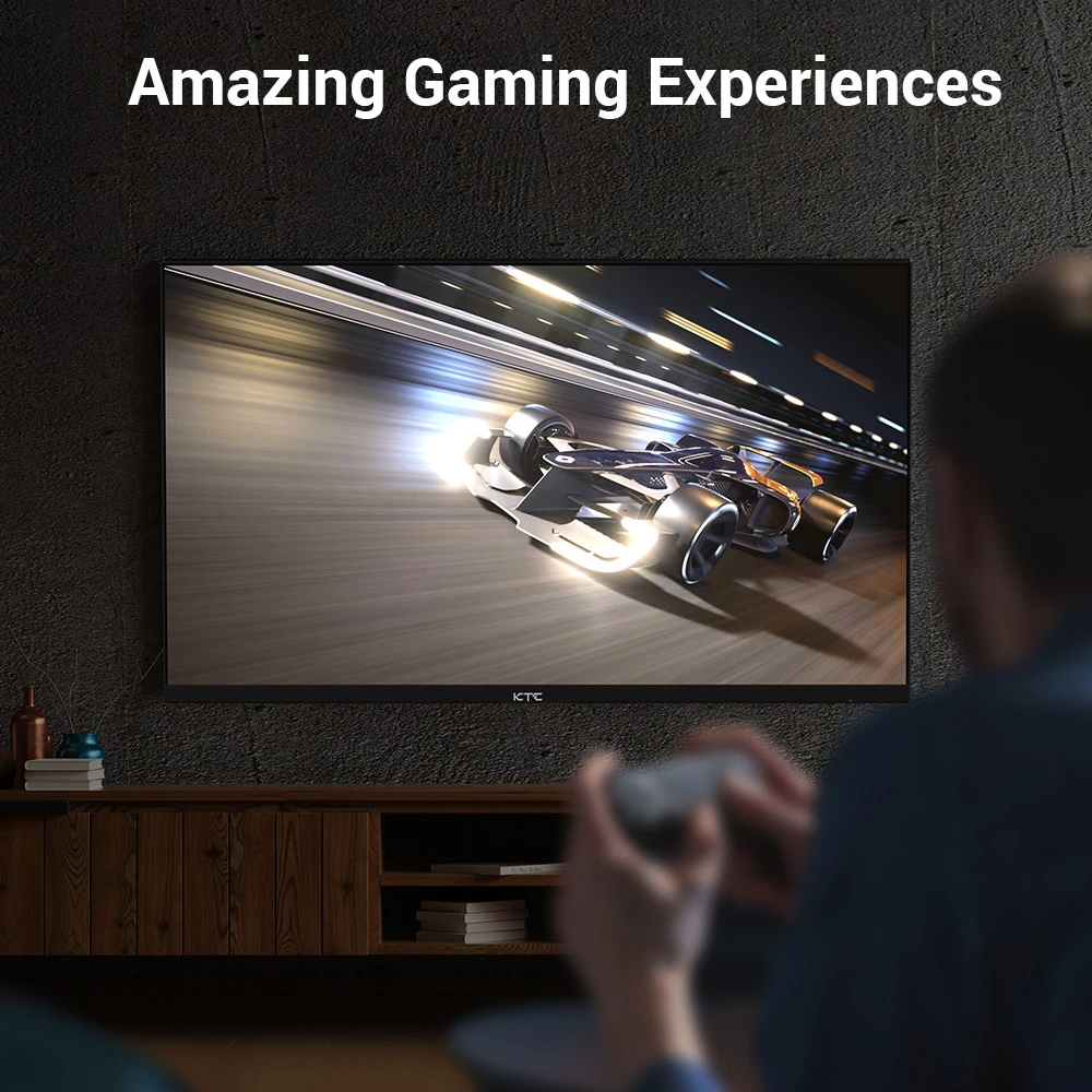 KTC H27T22 27-Zoll-Gaming-Monitor 2560 x 1440 QHD 16:9 ELED 170 Hz schneller IPS-Panel-Bildschirm 1 ms GTG-Reaktionszeit 99 % sRGB HDR10 geringe Bewegungsunsch&auml;rfe kompatibel mit FreeSync G-SYNC USB 2 x HDMI 2.0 2 x DP1.4 Audioausgang horizontal und vertikal gedrehte VESA-Halterung