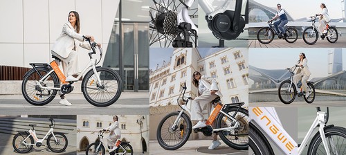 ENGWE P275 ST Urban Electric Bike, 250W Brushless Mid-drive Torque Sensor Motor, 36V 19.2Ah Battery, 260km Max Range, Hydraulic Disc Brake, 27.5'' Spoke Tires, SHIMANO 9-speed - White