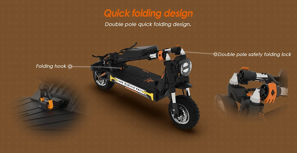 KuKirin G4 Max Off-Road Electric Scooter, 2*1600W Brushless Hub Motor, 12-inch Off-road Pneumatic Tires, 60V 35.2Ah Battery, 95km Max Range, 86km/h Max Speed, Front & Rear Piston Oil Brake, IP54 Waterproof
