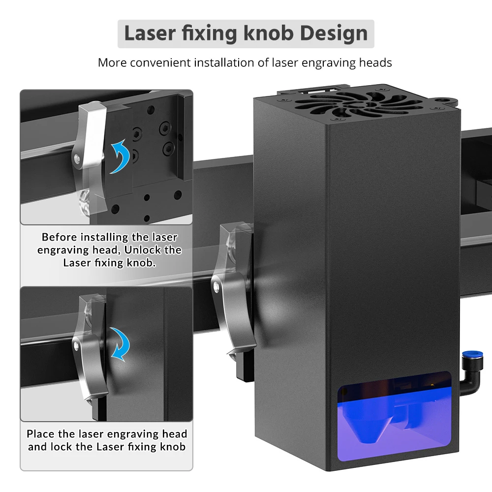 TRONXY Ultrabot U20 20W Laser Engraver, Protective Cover, Air Assist Pump, 360° Rotating Roller, 0.15mm Accuracy, 420x400x60mm - EU Plug