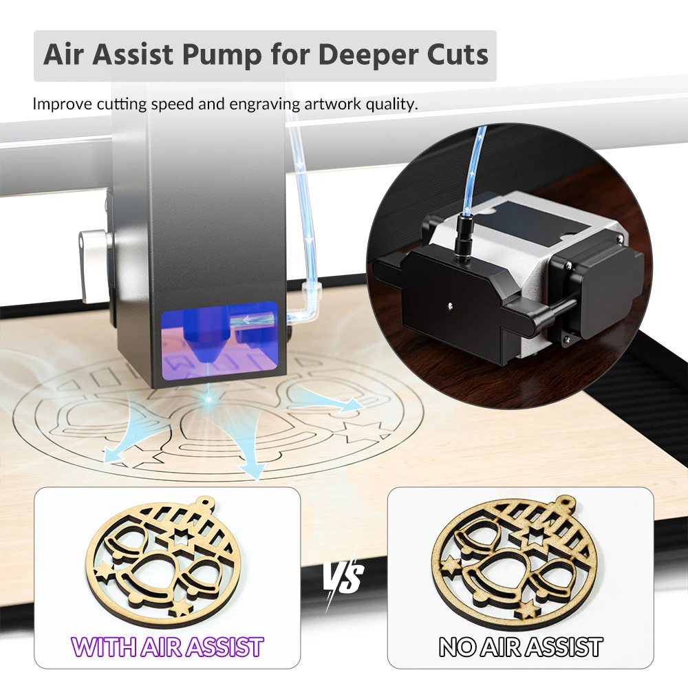 TRONXY Ultrabot U20 20W Laser Engraver, Protective Cover, Air Assist Pump, 360° Rotating Roller, 0.15mm Accuracy, 420x400x60mm - EU Plug