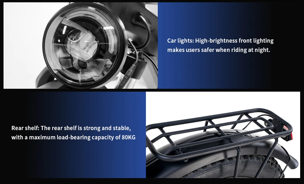 Bicicletă electrică de munte DUOTTS F26 750W*2 motoare duble 48V 20Ah Baterie 26*4.0 inci Anvelope grase 55 km/h Viteză maximă 55 grade Urcare Smart Color Display Frâne duble cu disc Absorbție șoc 150 kg Sarcină maximă 100 km - negru