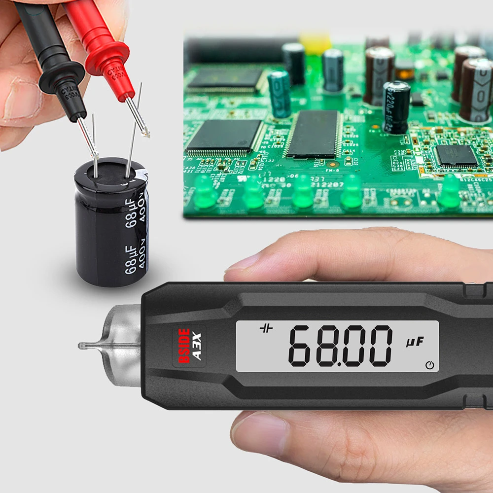 BSIDE A3X Voltage Tester Detector, Capacitance Diode, Non-Contact AC Sensor, Pen Type, Live Wire Check, Breakpoint Locate V-Alert Tester - with Storage Bag