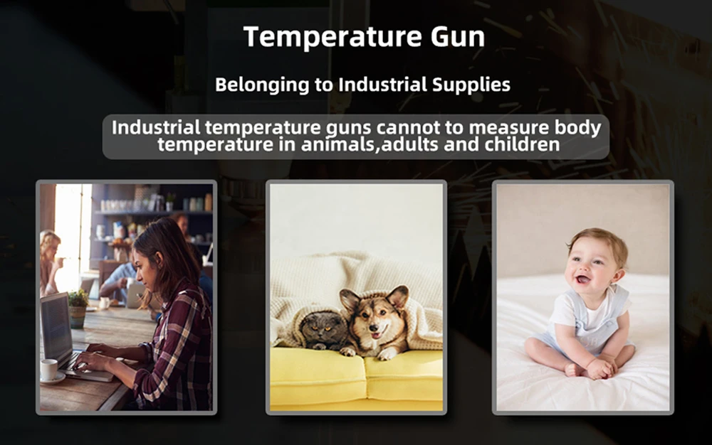 BSIDE H3 Infrared Thermometer Gun, -58℉—2552℉ Non-contact Handheld Digital Laser Industrial Temperature Measuring Tester, Yellow, No Battery