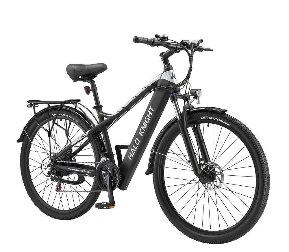 Elektrický bicykel Halo Knight H02, bezkartáčový motor 750 W, batéria 48 V 16 Ah, pneumatiky 29 x 2,1 palca, maximálna rýchlosť 50 km/h, maximálny dojazd 60 km, radenie Shimano 21 rýchlostí, mechanická kotúčová brzda - čierna