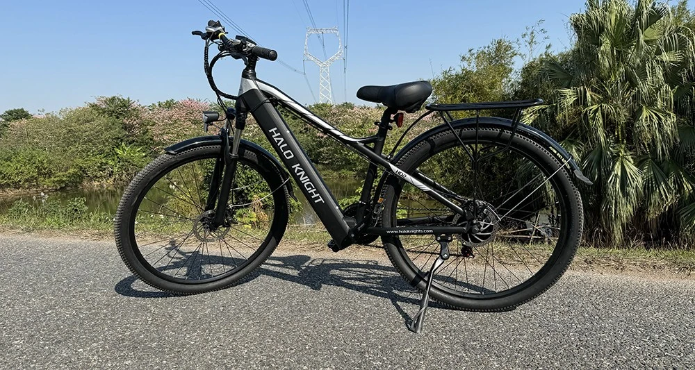 Elektrický bicykel Halo Knight H02, bezkartáčový motor 750 W, batéria 48 V 16 Ah, pneumatiky 29 x 2,1 palca, maximálna rýchlosť 50 km/h, maximálny dojazd 60 km, radenie Shimano 21 rýchlostí, mechanická kotúčová brzda - čierna