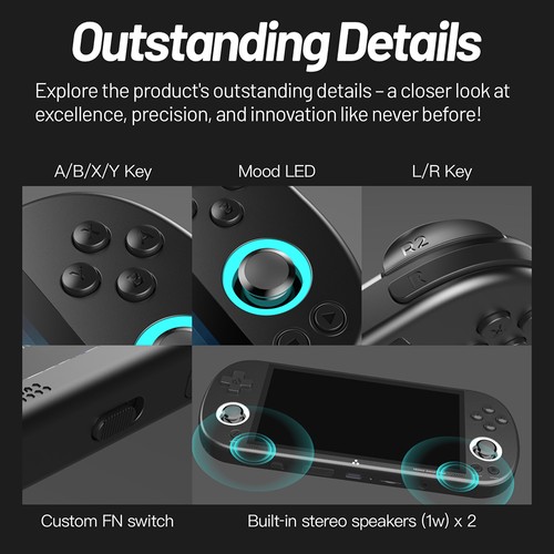 TRIMUI Smart Pro Handheld Game Console 128GB TF Card Black