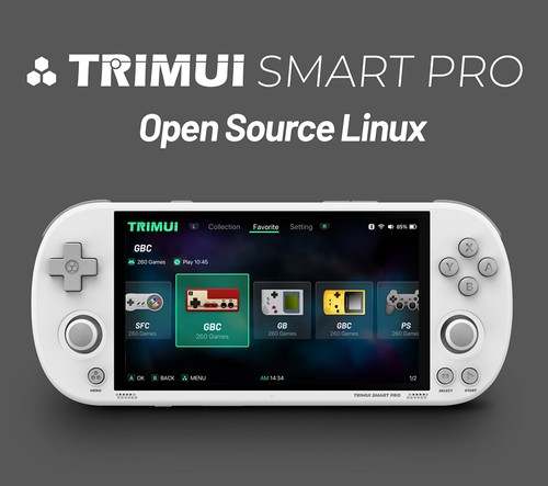 TRIMUI Smart Pro Handheld Game Console 256GB TF Card Black