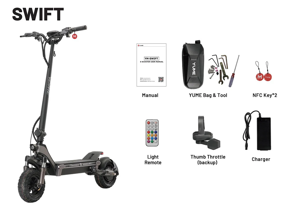 YUME SWIFT Electric Scooter, 10