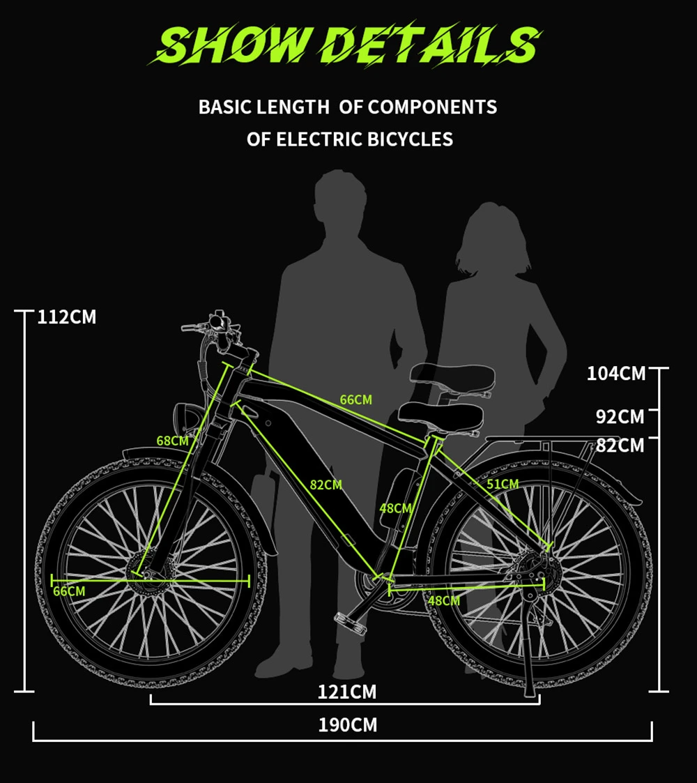 DUOTTS F26 Electric Mountain Bike 750W*2 Dual Motors 48V 20Ah Battery 26*4.0 Inch Fat Tires 55Km/h Max Speed 55 Degree Climbing Smart Color Display Dual Disc Brakes Front Shock Absorption 150KG Max Load 100KM Range - Silver