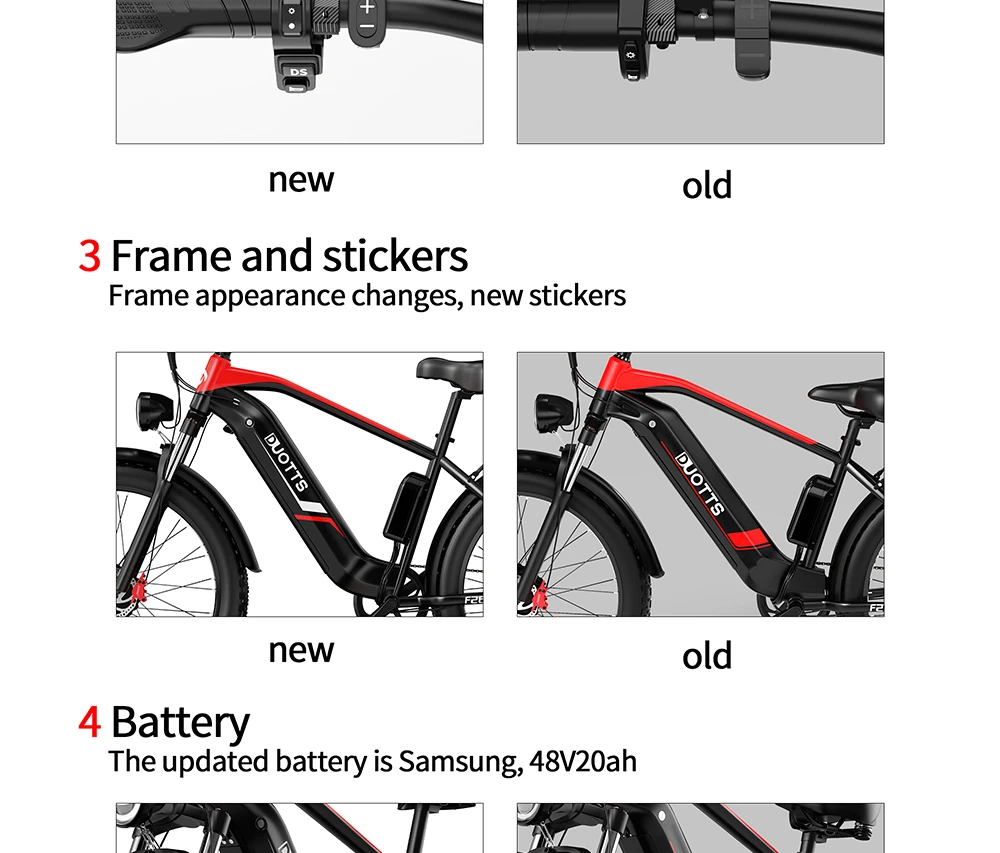 DUOTTS F26 Mountain Bike Elettrica 750W*2 Doppi Motori Batteria Samsung 48V 20Ah Pneumatici Fat 26*4.0 Pollici Velocità Massima 55Km/h Salita a 55 Gradi Display a Colori Intelligente APP Doppi Freni a Disco Carico Massimo 150KG Autonomia 100KM - Nero