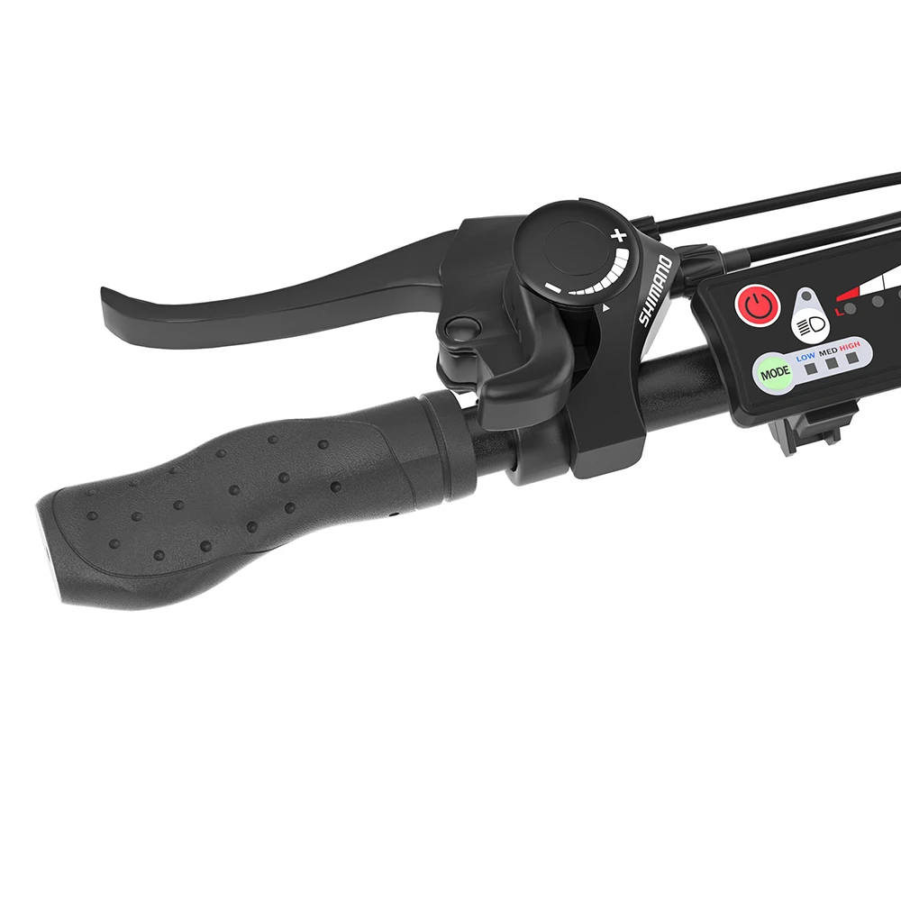 Vélo VTT électrique tout-terrain Touroll U1 26 pouces avec moteur 250 W, batterie amovible 36 V 13 Ah, autonomie maximale de 65 km, transmission Shimano 21 vitesses, frein à disque Shimano 21 vitesses, étanchéité IPX4 - Noir