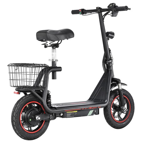BOGIST M5 Pro-S Electric Scooter with Seat, 500W Motor, 12 Inch Pneumatic Tire, 48V 13Ah Battery, 48km/h Max Speed, 35km Max Range, Disc Brake - Black