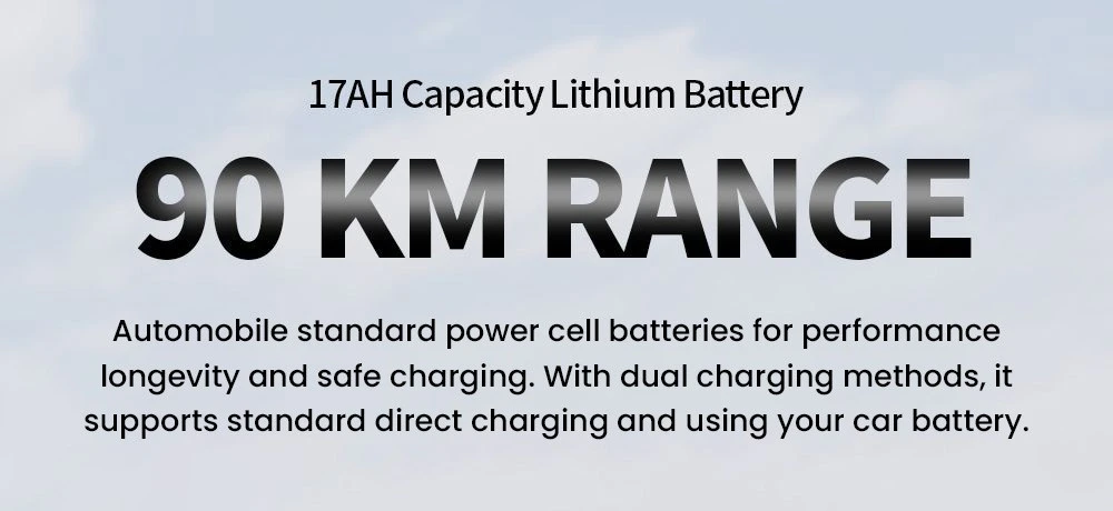 RANDRIDE YG90A Electric Bike 1000W Motor 45km/h Max Speed 48V 17Ah Battery 70-90KM Max Range 27.5*2.4'' CST Tires 120kg Load Shimano 21 Gears - Blue