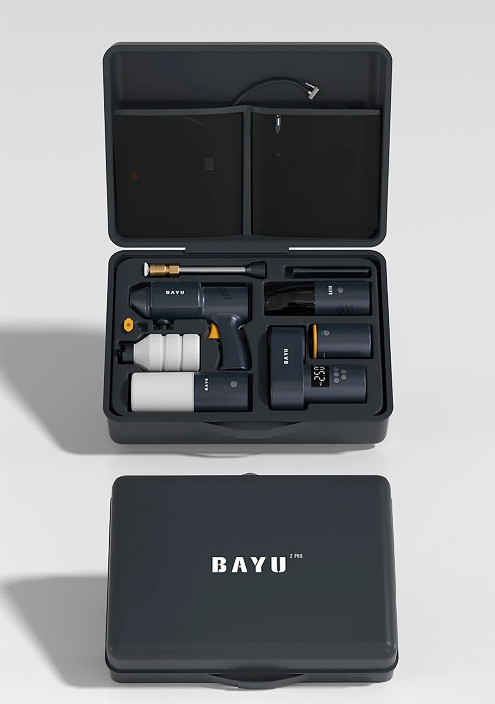 BAYU Auto & Outdoor Smart Kit (19200mah Power Bank, Tire Inflator, Vacuum Cleaner, Car Washer, Flashlight, Mobile Phone Holder)