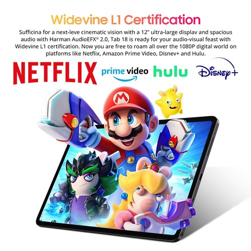 Blackview Tab 18 Tablet 12+256GB Grey